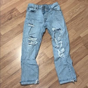 Levi’s Premium Distressed Denim Boyfriend Fit